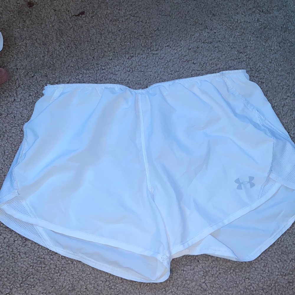 white athletic shorts